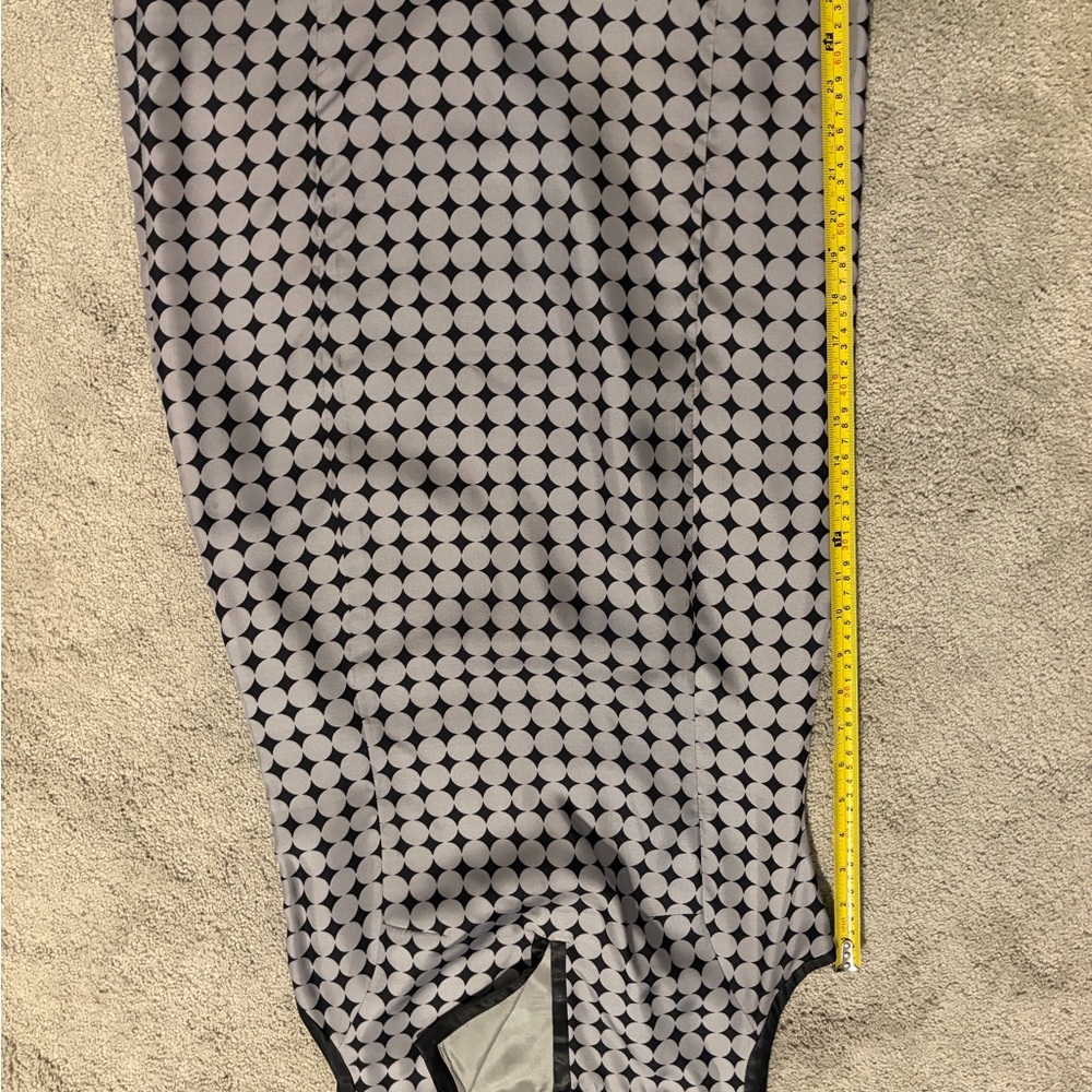 Vertigo Paris Navy and Grey 100% Silk Dress - Picture 3 of 3